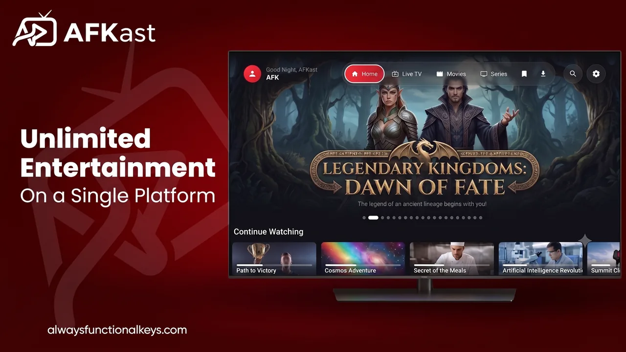 AFKast Android TV IPTV Player Interface